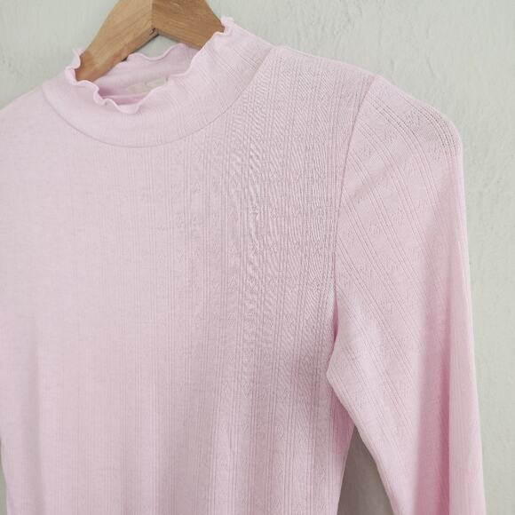 NEW Free People Intimately Pink Weekend Vibe Mockneck Long Sleeve Bodysuit - Picture 6 of 11